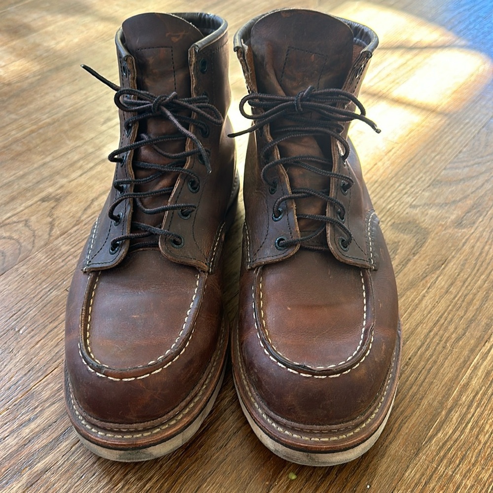 RED WING CLASSIC MOC 1907 6-INCH BOOT IN COPPER ROUGH &TOUGH LEATHER